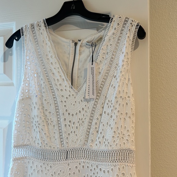 Alice + Olivia Tonie Embroidered Eyelet Dress size 10 - Picture 2 of 5